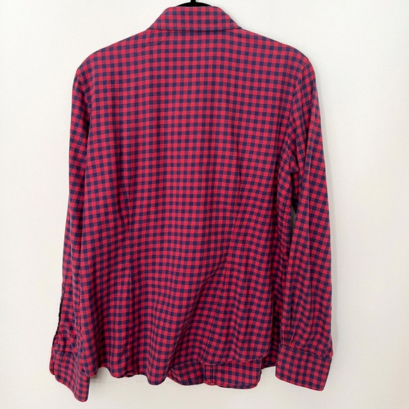 Cotton Plaid Ruffled Shirt Red&Blue - BrooksBrothers - Picture 2 of 4